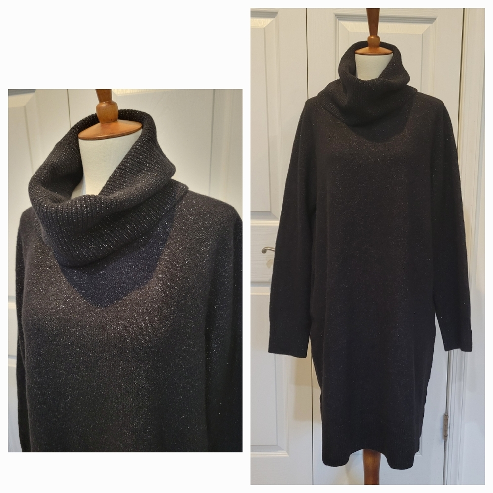 Loft EUC Metallic Speckle Sweater Dress IR11